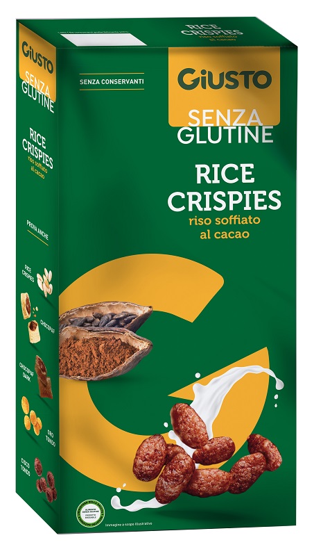 GIUSTO SENZA GLUTINE RICE CRISPIES CACAO 250 G - Farma Nice