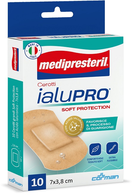 MEDIPRESTERIL CEROTTI IALUPRO SOFT PROTECTION SUPER 7X3,8CM 10 PEZZI - Farma Nice
