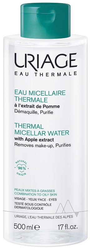 URIAGE EAU MICELLAIRE THERMALE PELLI MISTE GRASSE FLACONE 500 ML - Farma Nice