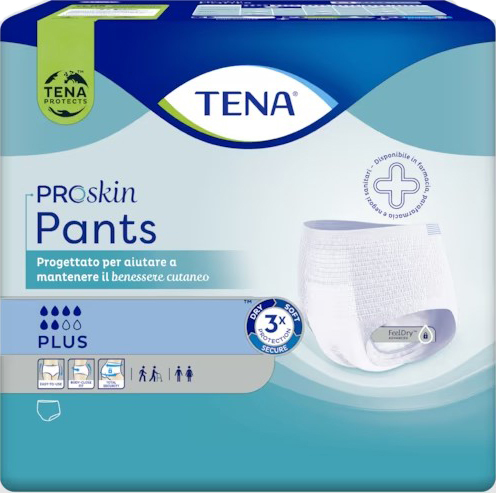 PANNOLONE PER INCONTINENZA TENA PANTS PLUS EXTRALARGE 12 PEZZI - Farma Nice