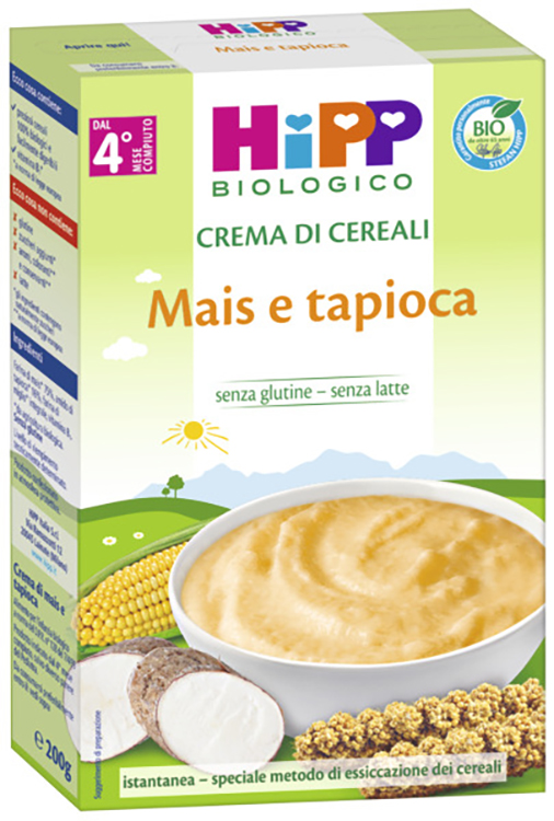 HIPP BIO CREMA CEREALI MAIS/TAPIOCA 200 G - Farma Nice