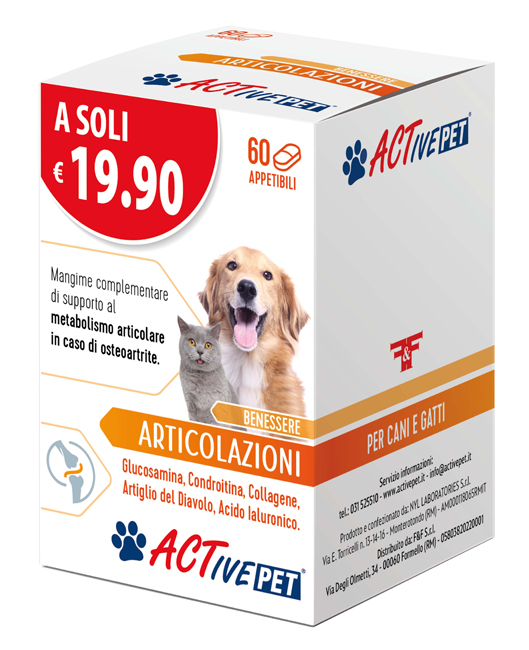 ACTIVE PET ARTICOLAZIONI 60 COMPRESSE - Farma Nice