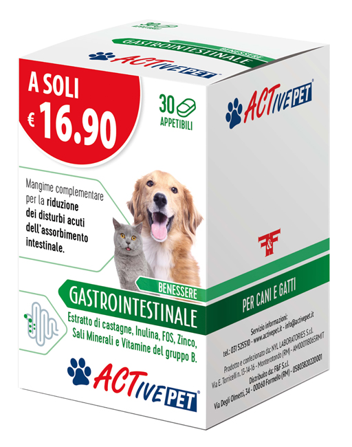 ACTIVE PET GASTROINTESTINALE 30 COMPRESSE - Farma Nice