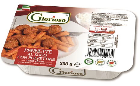 PENNE AL SUGO CON POLPETTINE SURGELATE 300 G - Farma Nice