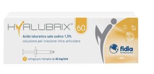 SIRINGA INTRA-ARTICOLARE HYALUBRIX 60 ACIDO IALURONICO 1,5% 60 MG 4 ML NO ETO - Farma Nice