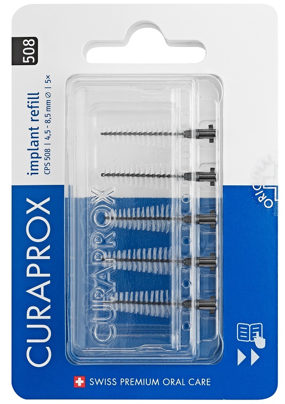 CURAPROX CPS 505 IMPLANT REFILL 5 SCOVOLINI BLACK - Farma Nice