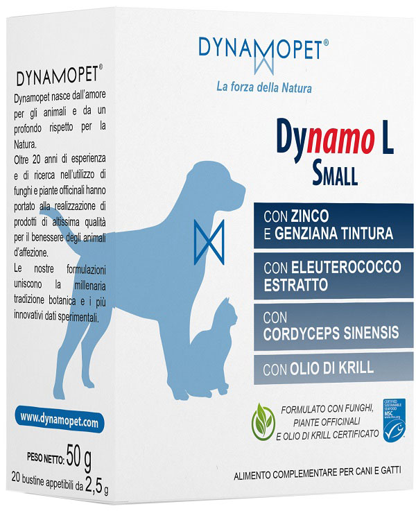 DYNAMO L SMALL 20 BUSTINE APPETIBILI DA 2,5 G - Farma Nice