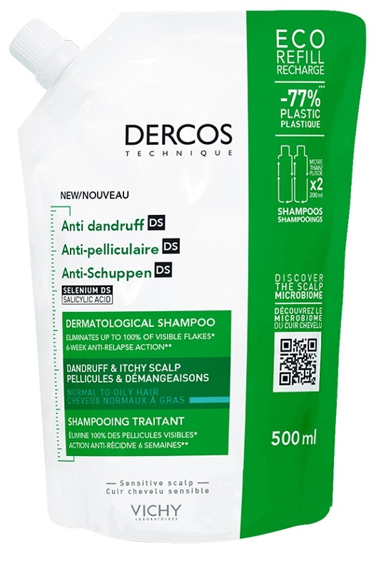 DERCOS ECO RICARICA SHAMPOO ANTI FORFORA 500 ML - Farma Nice