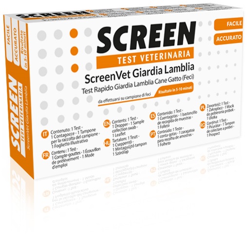SCREENVET TEST RAPIDO GIARDIA LAMBLIA FECI CANE E GATTO - Farma Nice
