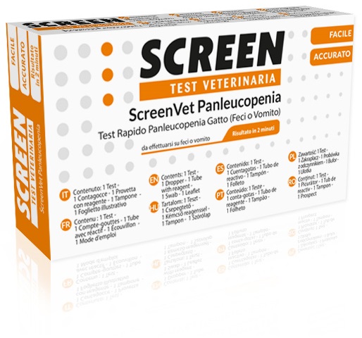 SCREENVET TEST RAPIDO PANLEUCOPENIA FECI/VOMITO GATTO - Farma Nice
