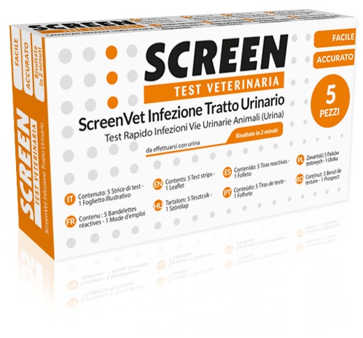 SCREENVET TEST RAPIDO INFEZIONE TRATTO URINARIO CANE E GATTO - Farma Nice