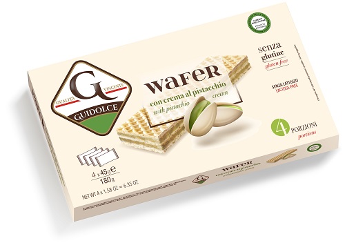 WAFER CON CREMA AL PISTACCHIO 4 PORZIONI X 45 G - Farma Nice