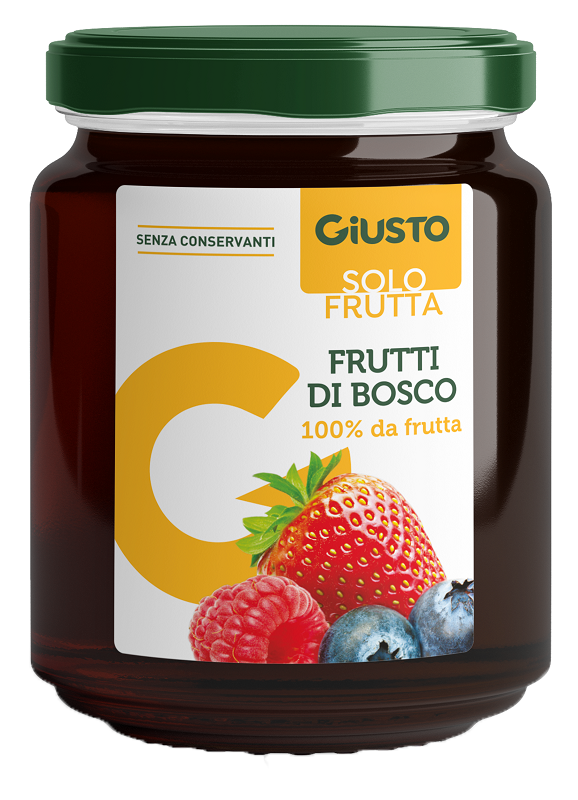 GIUSTO SOLO FRUTTA MARMELLATA FRUTTI ROSSI 284 G - Farma Nice