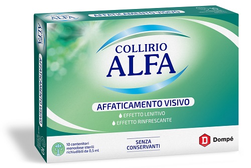 COLLIRIO ALFA AFFATICAMENTO VISIVO 10 PEZZI DA 0,5 ML - Farma Nice