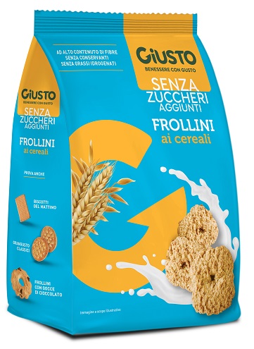 GIUSTO SENZA ZUCCHERO FROLLINI AI CEREALI SENZA ZUCCHERO 350 G - Farma Nice