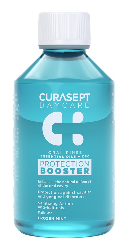 CURASEPT DAYCARE COLLUTORIO PROTECTION BOOSTER FROZEN MINT 500 ML - Farma Nice