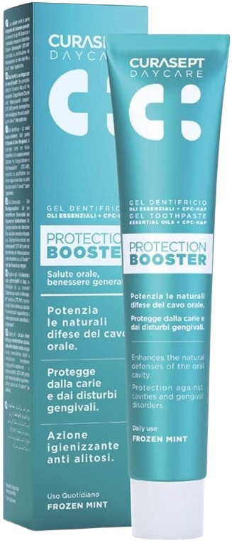 CURASEPT DAYCARE DENTIFRICIO PROTECTION BOOSTER FROZEN MINT 75 ML - Farma Nice