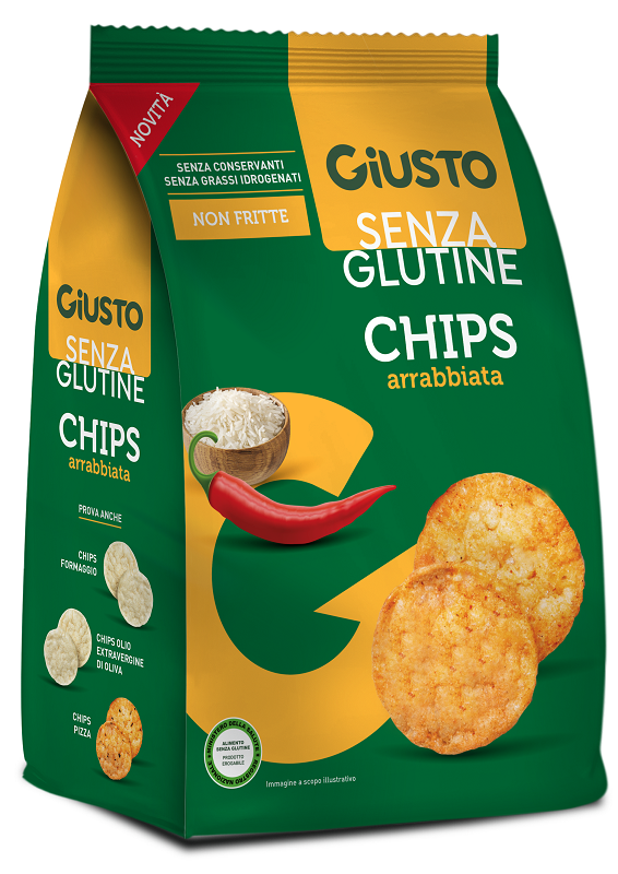 GIUSTO SENZA GLUTINE CHIPS ARRABBIATA 40 G - Farma Nice
