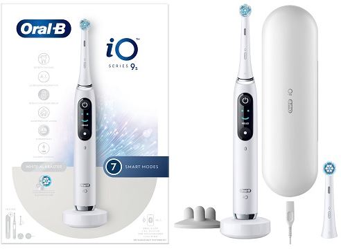 ORAL-B IO 9 WHITE SPAZZOLINO ELETTRICO + 2 REFILL TESTINE CON CUSTODIA DA VIAGGIO - Farma Nice