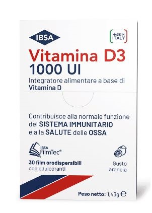 VITAMINA D3 IBSA 1000UI 30 FILM ORODISPERSIBILI - Farma Nice
