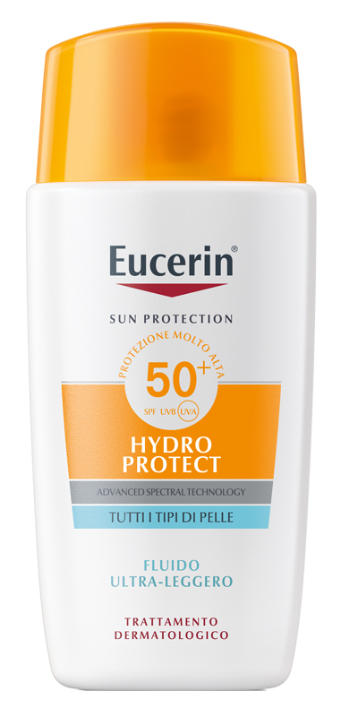 EUCERIN SUN FACE HYDRO PROTECT FLUIDO ULTRA LEGGERO SPF50+ 50 ML - Farma Nice