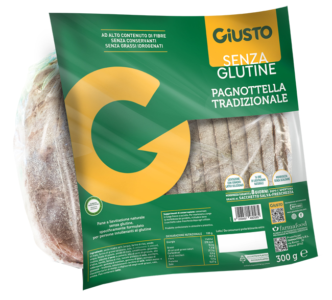 GIUSTO SENZA GLUTINE PAGNOTTELLA 300 G - Farma Nice