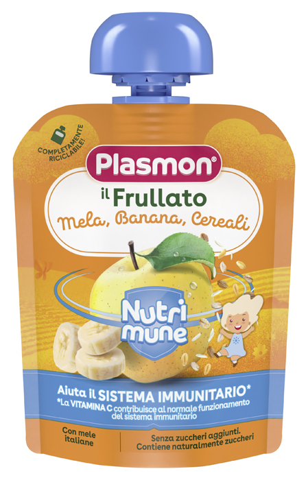 PLASMON NUTRI-MUNE MELA/BANANA/CEREALI 85 G - Farma Nice