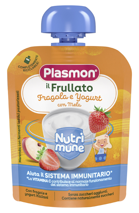 PLASMON NUTRI-MUNE FRAGOLA/YOGURT CON MELA 85 G - Farma Nice