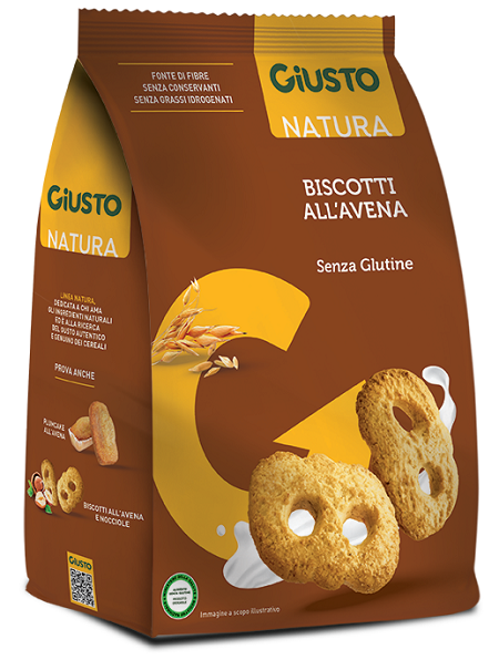 GIUSTO SENZA GLUTINE BISCOTTI AVENA 250 G - Farma Nice