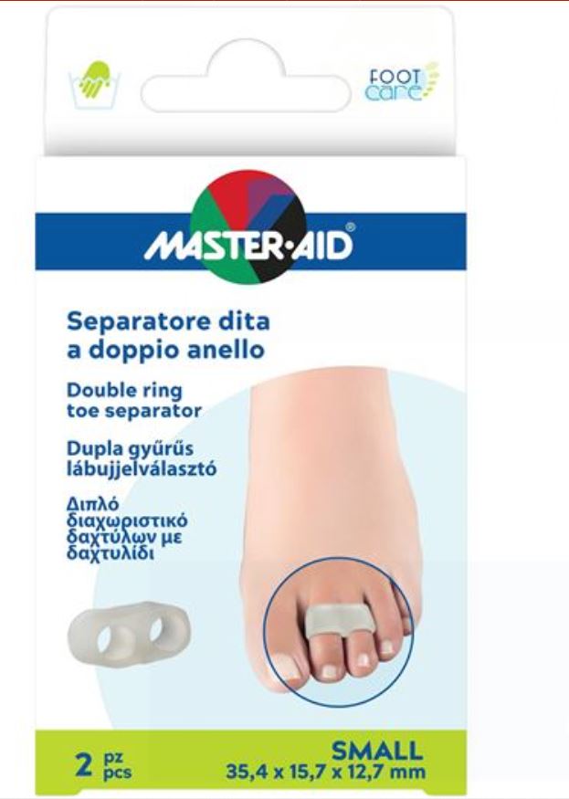 SEPARATORE DITA MASTER-AID FOOTCARE CON ANELLO DOPPIO SMALL 2 PEZZI C10 - Farma Nice