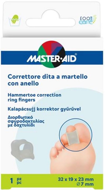 CORRETTORE DITA A MARTELLO MASTER-AID FOOTCARE CON ANELLO 1 PEZZO C14 - Farma Nice