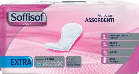 PANNOLONE PER INCONTINENZA SAGOMATO SOFFISOF LADY EXTRA 10 PEZZI - Farma Nice