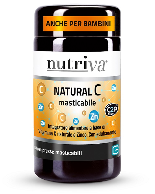 NUTRIVA NATURAL C 60 COMPRESSE MASTICABILI - Farma Nice