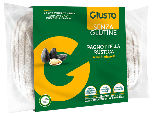 GIUSTO SENZA GLUTINE PAGNOTTELLA RUSTICA 320 G - Farma Nice