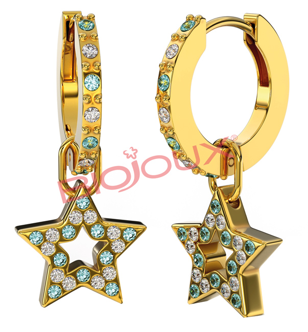 BJT282 ORECCHINI GINEVRA 12 GOLD PLATED - Farma Nice