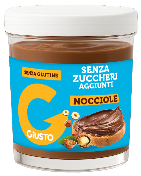 GIUSTO SENZA ZUCCHERO CREMA GIANDUIA NOCCIOLE 200 G - Farma Nice