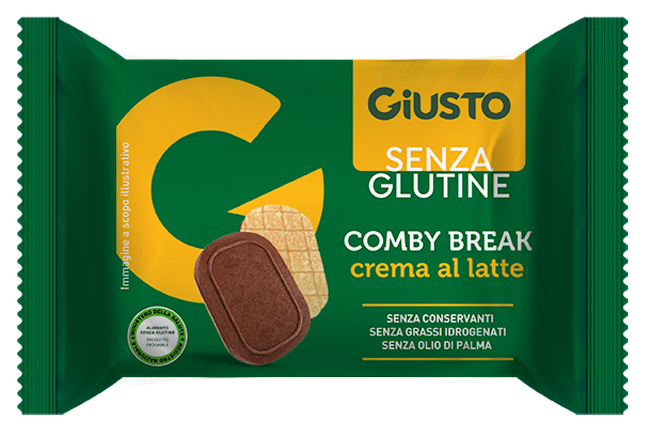 GIUSTO SENZA GLUTINE COMBY BREAK CREMA LATTE 26 G - Farma Nice
