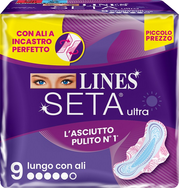 LINES SETA ULTRA ASSORBENTI LUNGO ALI DWCT 9 PEZZI - Farma Nice