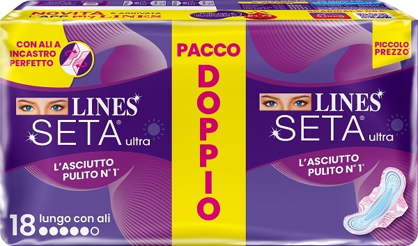 LINES SETA ULTRA ASSORBENTI LUNGO VP DWCT 18 PEZZI - Farma Nice