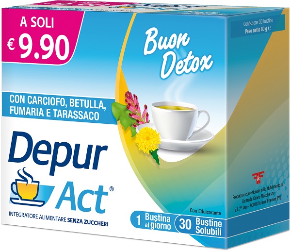 DEPUR ACT 30 BUSTINE SOLUBILI SENZA ZUCCHERI - Farma Nice