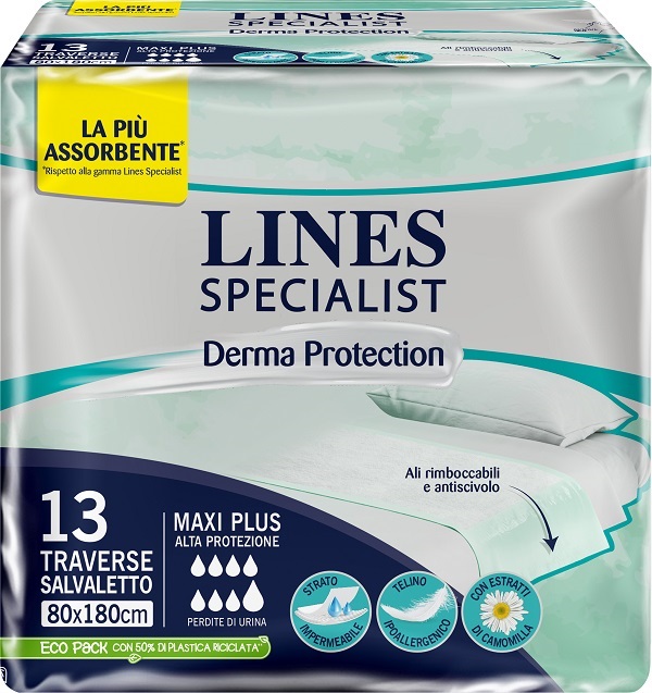 TRAVERSA PER INCONTINENZA LINES SPECIALIST DERM AP 80X180 13 PEZZI - Farma Nice