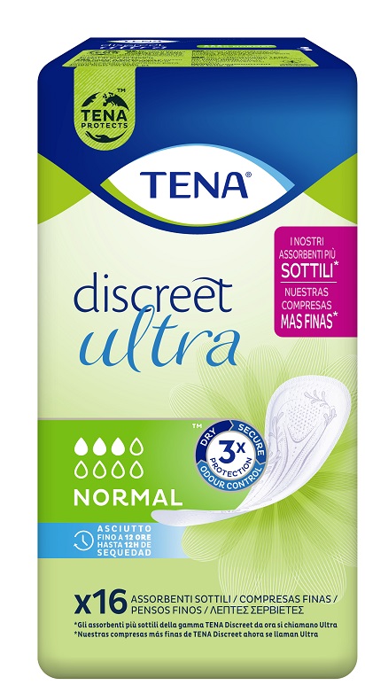 PANNOLONE SAGOMATO TENA DISCREET ULTRA NORMAL 16 PEZZI - Farma Nice