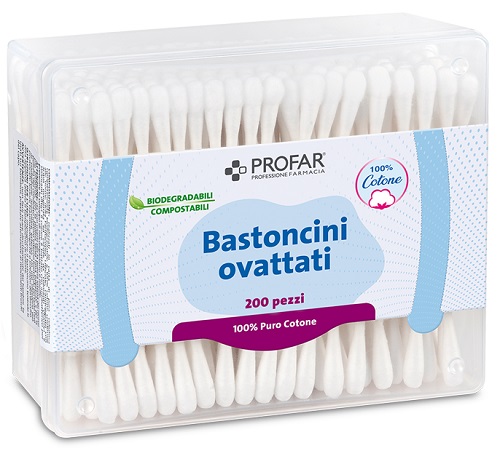 PROFAR BASTONCINI OVATTATI 200 PEZZI - Farma Nice