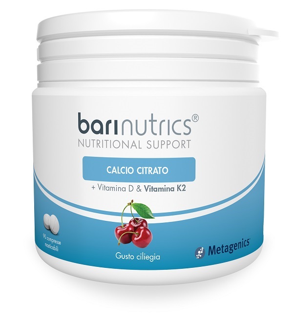 BARINUTRICS CALCIO CITRATO K2 CILIEGIA 90 COMPRESSE - Farma Nice