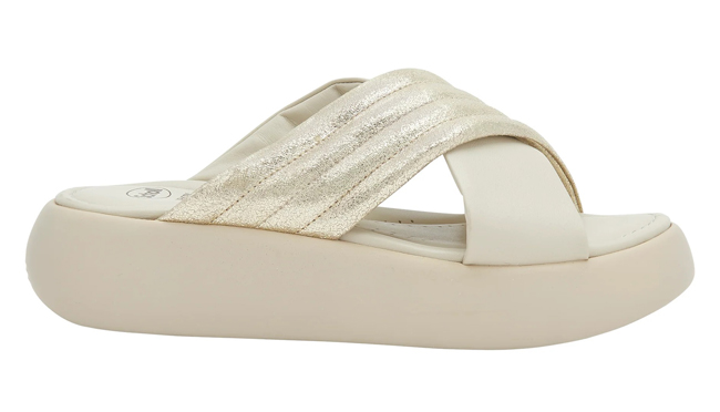 BOCA CROSS LAMINATED LEATHER+LEATHER WOMAN PLATINUM 36 MATERIALE PELLE LAMINATA+PELLE FODERA TOMAIA PELLE SOTTOPIEDE PELLE SUOLA PU FITTING F ALTEZZA TACCO 15 COLLEZIONE SS23 - Farma Nice