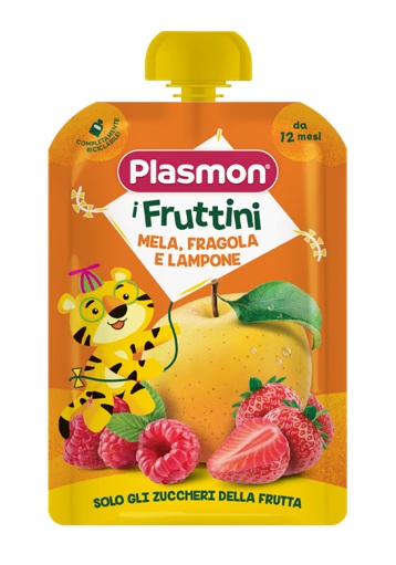 PLASMON I FRUTTINI MELA FRAGOLA E LAMPONE 130 G - Farma Nice