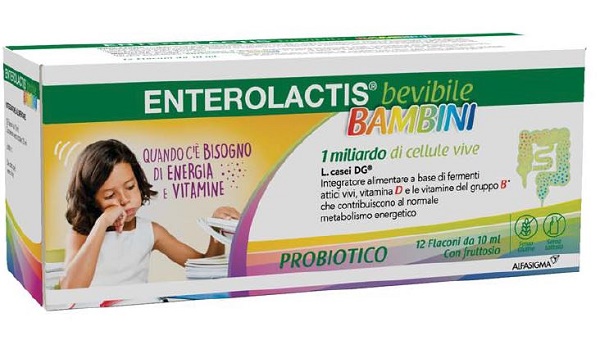 ENTEROLACTIS BAMBINI BEVIBILE 12 FLACONI DA 10 ML - Farma Nice
