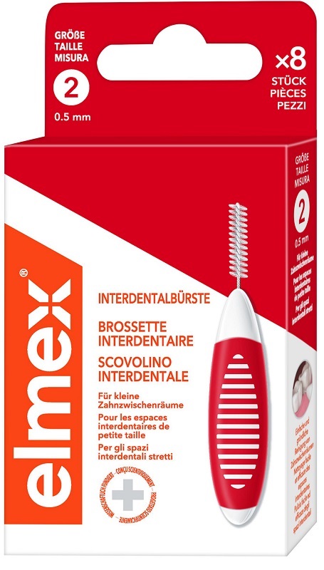 ELMEX INTERDENTAL BRUSH RED 0,5MM 8 PEZZI - Farma Nice