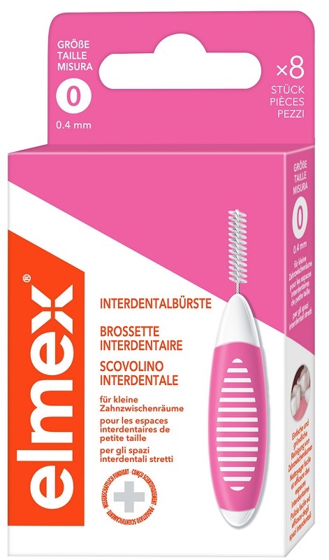 ELMEX INTERDENTAL BRUSH PINK 0,4MM 8 PEZZI - Farma Nice