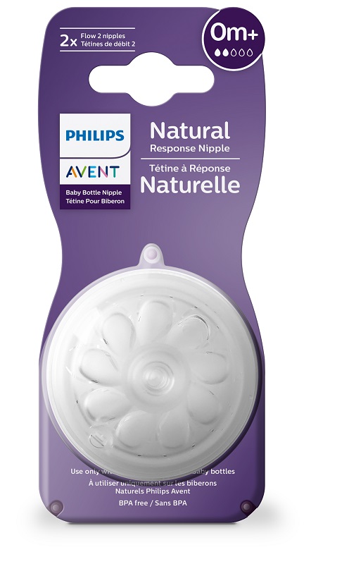 AVENT TETTARELLA NATURAL RESPONSE FLUSSO 2 0 MESI+ 2 PEZZI - Farma Nice